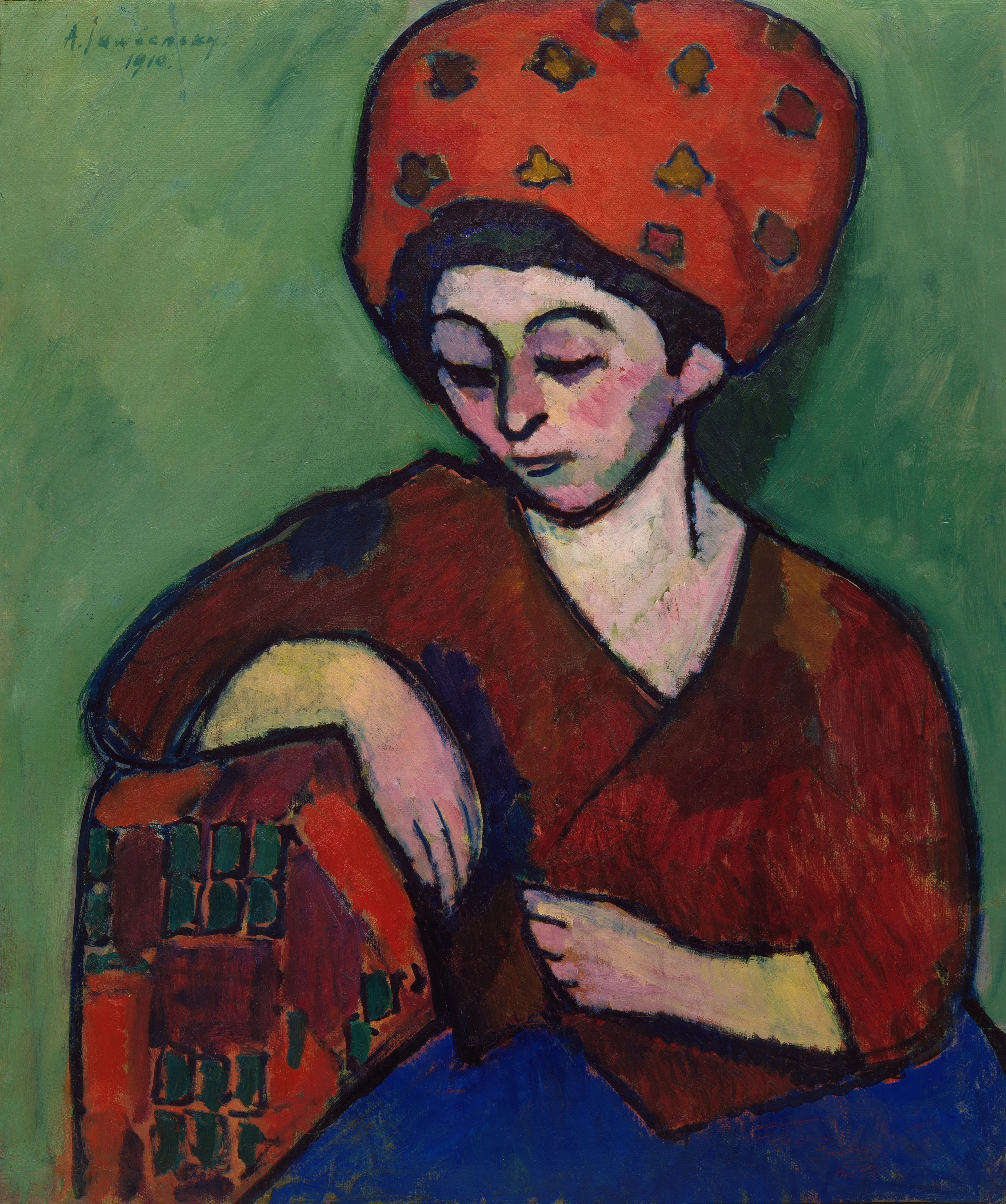Helene with Colored Turban (Helene mit buntem Turban)