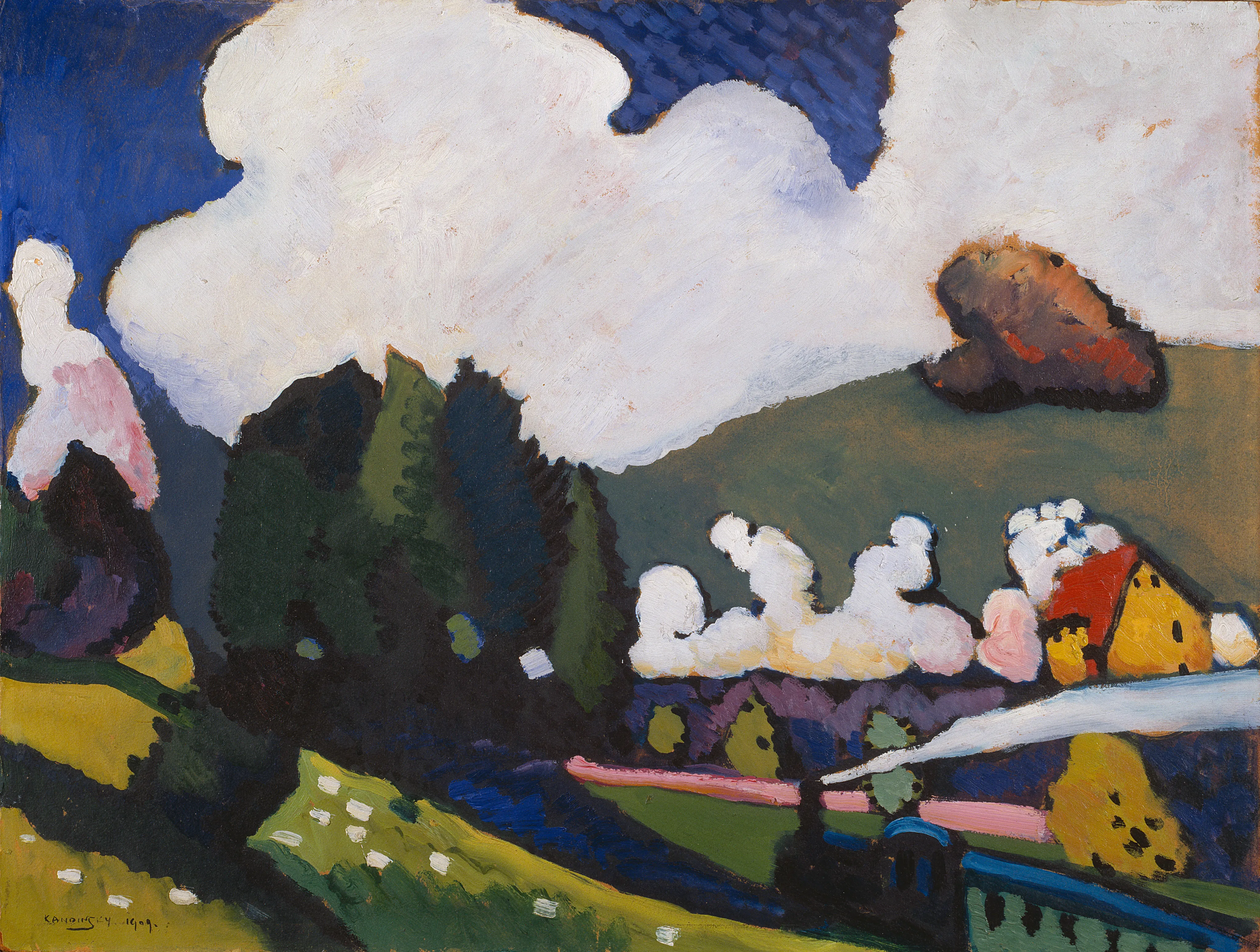Landscape near Murnau with Locomotive