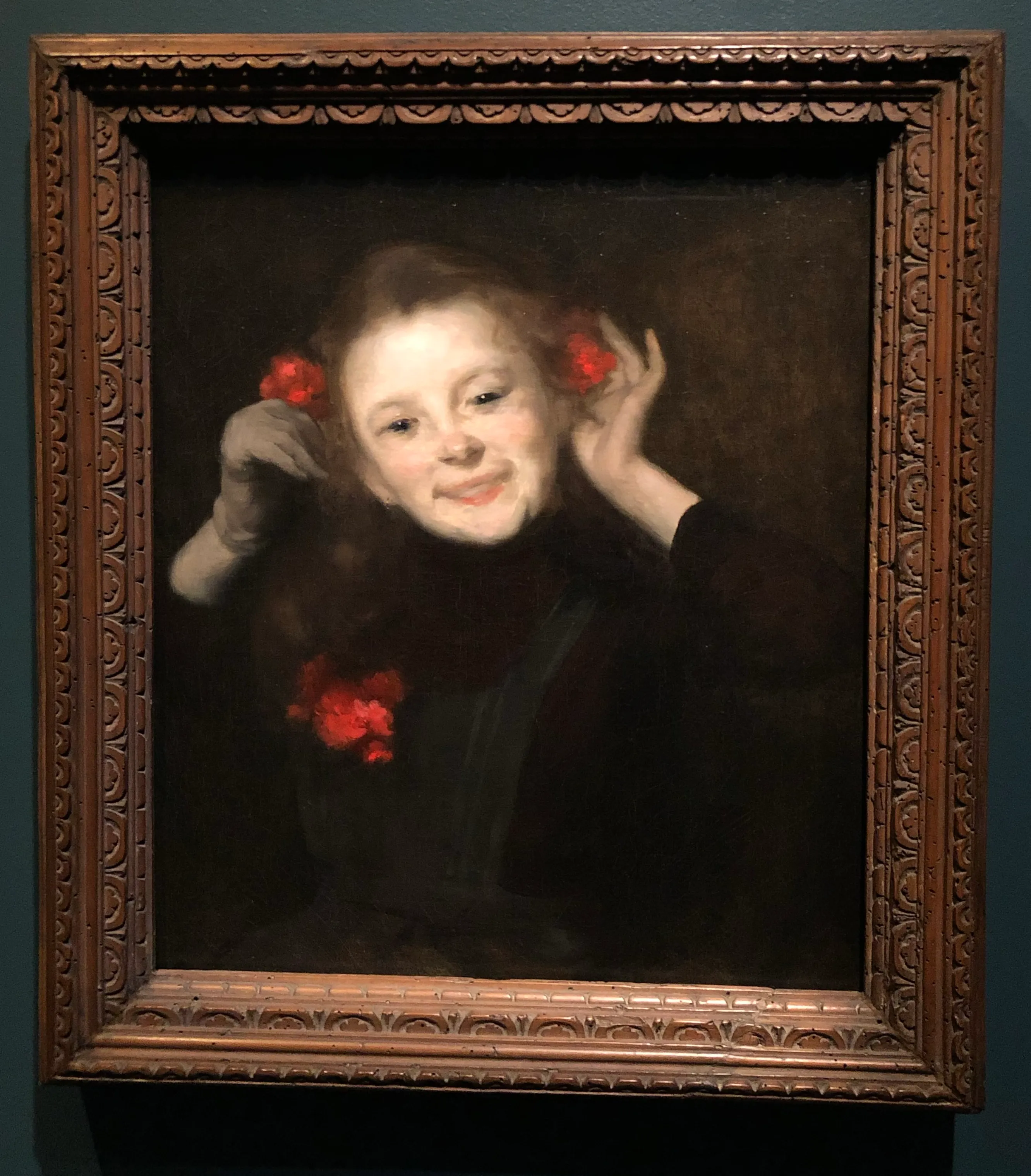 Young Girl with Flowers