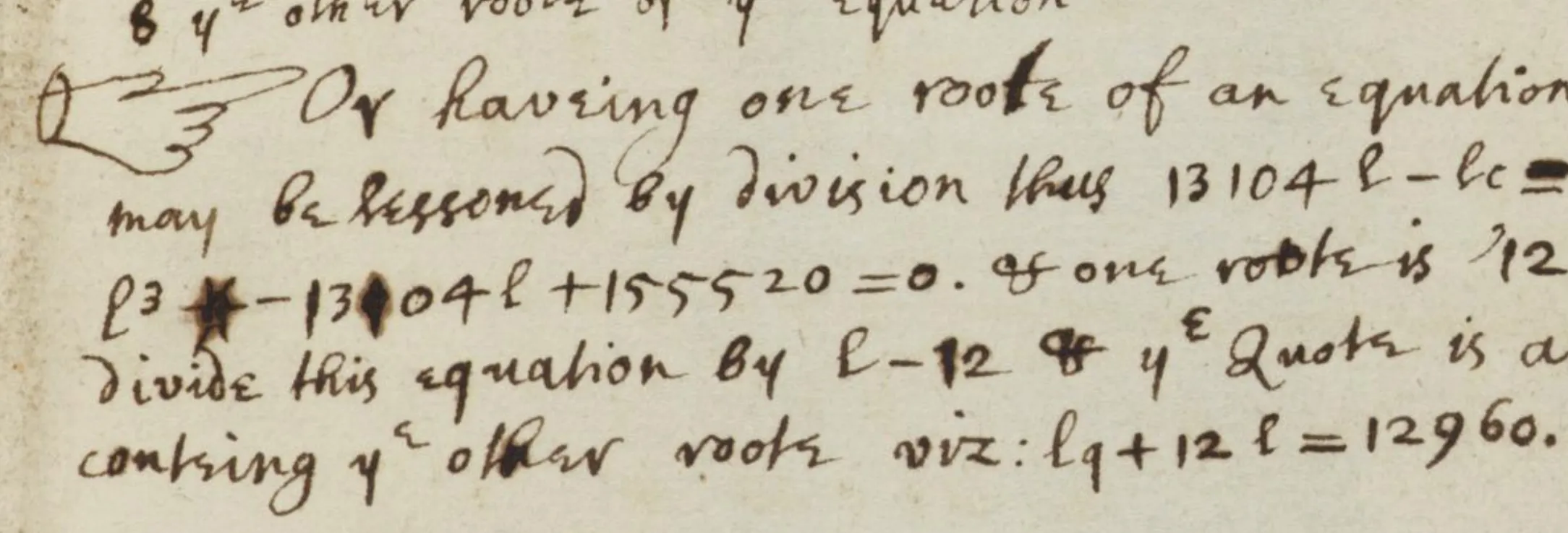 Hand drawn in Newton's notebook - 1