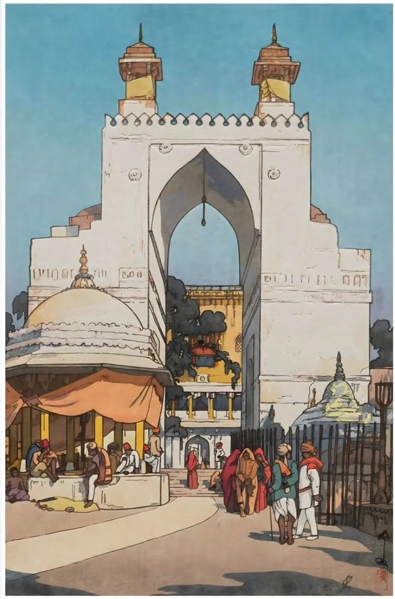 A watercolor by Hiroshi Yoshida 12