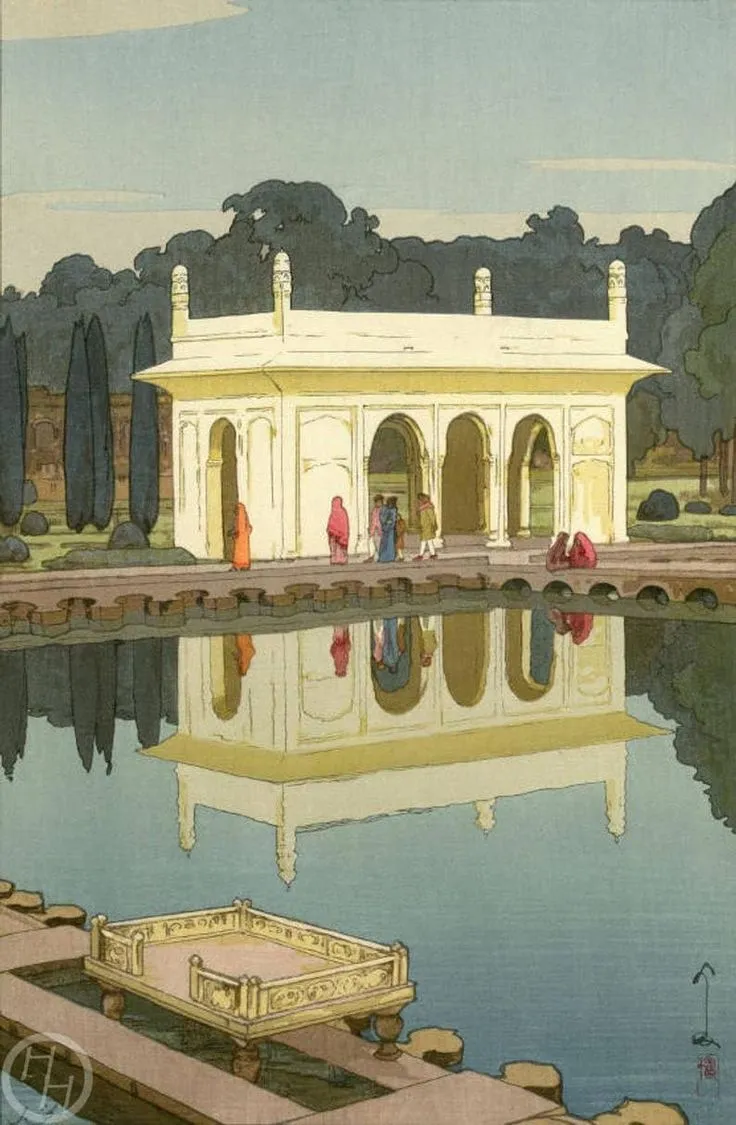 A watercolor by Hiroshi Yoshida 13