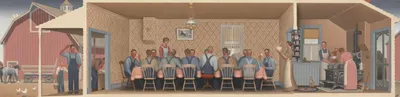 Dinner for Threshers by Grant Wood