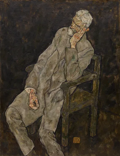 Portrait of an Old Man (Johann Harms) by Egon Schiele