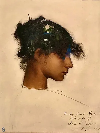 Rosina Ferrara, Head of a Capri Girl by John Singer Sargent