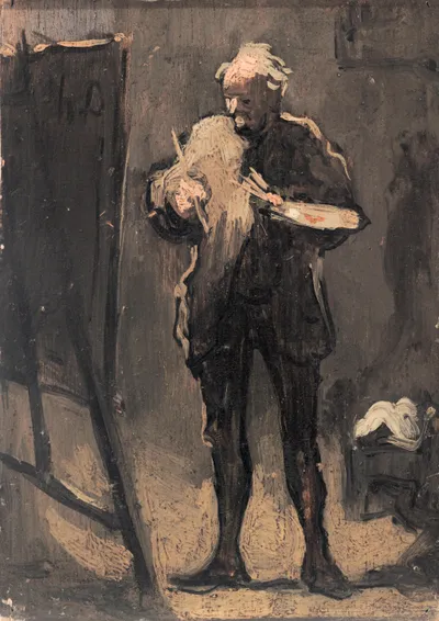 The Painter in Front of His Painting (Le Peintre devant son tableau) by Honoré Daumier