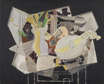 Vase, palette et mandoline (Vase, Palette, and Mandolin) by Georges Braque