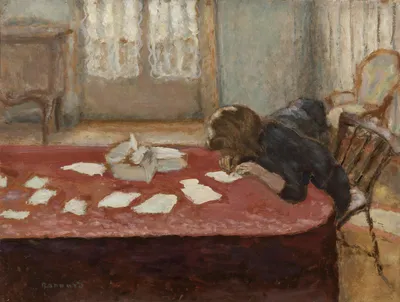 Young Woman Writing (Jeunefemme écrivant) by Pierre Bonnard